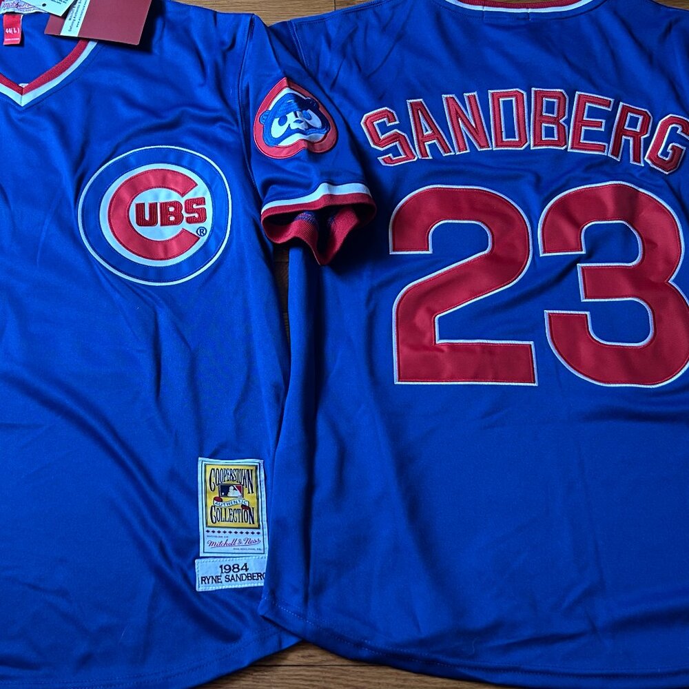 Mitchell & Ness Chicago Cubs Royal Blue Sandberg #23 Replica Jersey